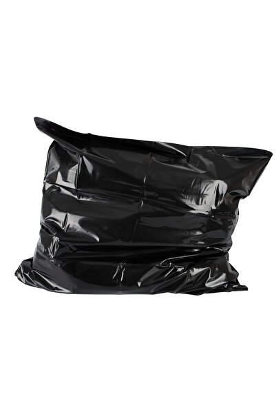 Vinyl Pernă din Latex, Husa Vinil, Negru, 80 x 80 cm