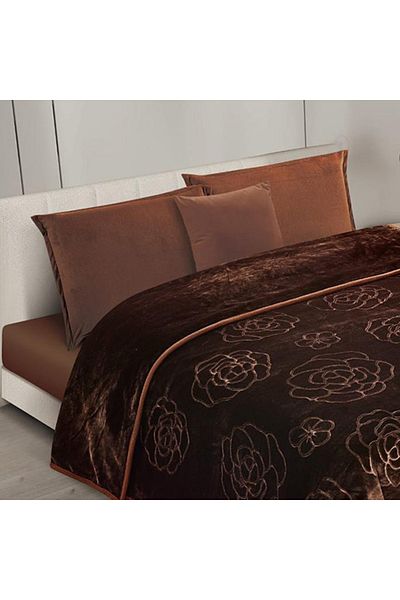 XI DUO 6 kg double winter blanket, plain, engraved, with a super soft texture, size 200 x 240 cm