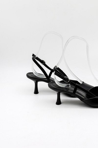Park Moda Women's Heeled Classic Shoes Pm492 K1047 Black Skin