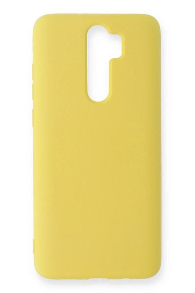 CepteToptan حافظة هاتف Xiaomi Redmi Note 8 Pro مصنوعة من السيليكون المخملي الداخلي - أصفر - MKİ7519-3371