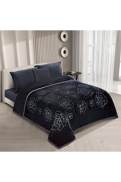 XI DUO 6 kg double winter blanket, plain, engraved, with a super soft texture, size 200 x 240 cm