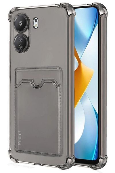 CepteToptan حافظة هاتف Xiaomi Redmi 13C من السيليكون الشفاف - شفاف - MKİ9023-2459