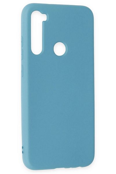 CepteToptan حافظة هاتف Xiaomi Redmi Note 8 من السيليكون المخملي الداخلي - أزرق - MKİ8155-7902