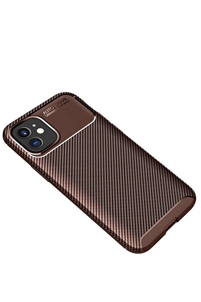 NexGen iPhone 12 Mini Case Auto Focus Carbon Cover - Brown - Fth7146-6487