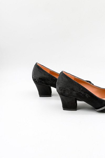 Park Moda Thick Heeled Stone Tuvin Women's Shoes Pm280 Black