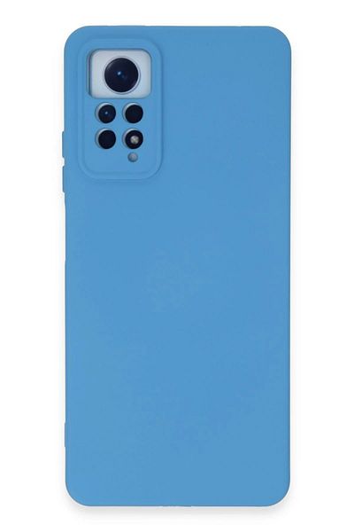 CepteToptan حافظة هاتف Xiaomi Redmi Note 12 Pro 4G من السيليكون المخملي الداخلي - أزرق - MKİ5075-2261