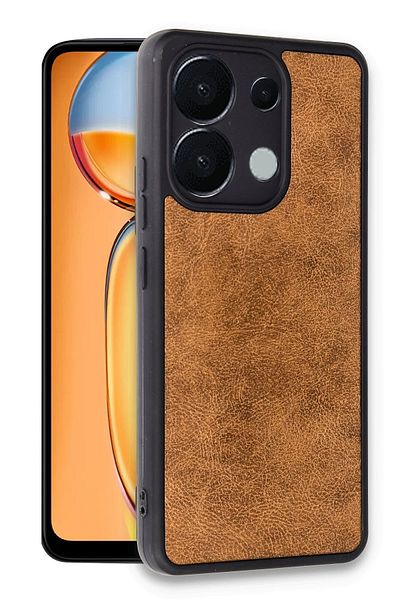 MST BOUTİQUE حافظة هاتف Xiaomi Redmi Note 13 4G من الجلد - أسمر ضارب للصفر - MSTBQ2090-4902