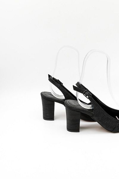 Park Moda Stoned Short Low Heeled Evening Dress Women's Shoes Pm172 Black Stone
