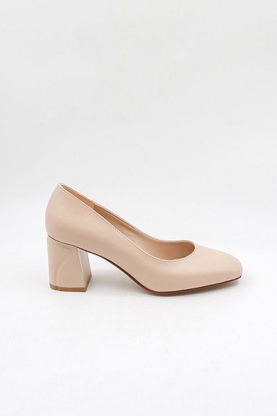 Park Moda Daily Heeled Women's Shoes Pm371 Beige Skin