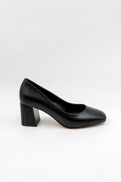 Park Moda Daily Heeled Women's Shoes Pm371 Black Skin