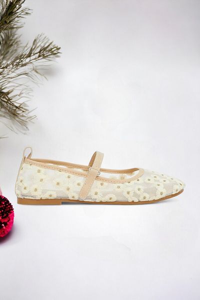 Ponchiq Flower Embroidered Girl's Ballerina Ballet