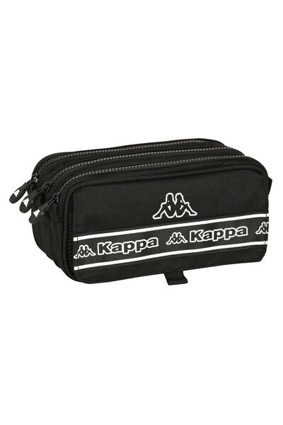 Ted Lapidus Kappa triple pencil case, 21.5 x 10 x 8 cm, black