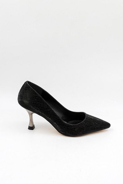 Park Moda Classic Heeled Women's Shoes Pm309 Black