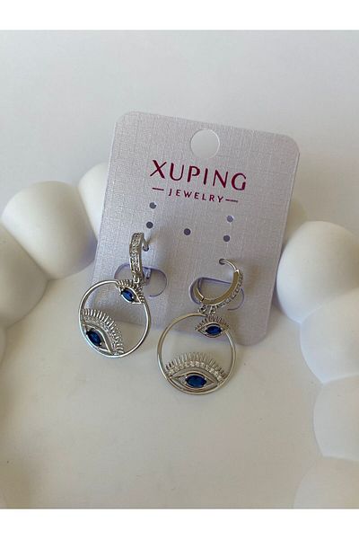 marsel aksesuar Xuping Eye Figured Zircon Stone Silver Earrings