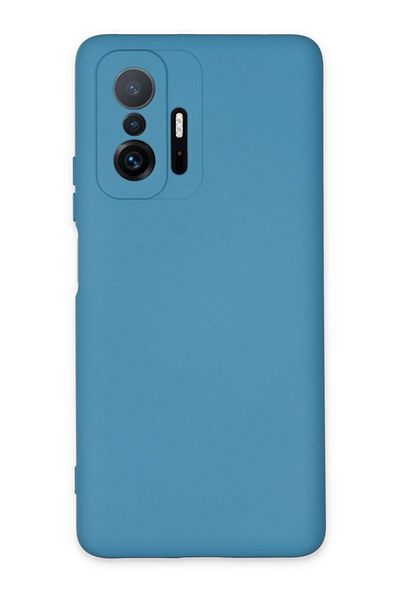 CepteToptan حافظة هاتف Xiaomi Mi 11T Pro من السيليكون المخملي الداخلي - أزرق - MKİ8384-8562