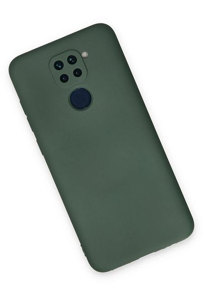 CepteToptan حافظة هاتف Xiaomi Redmi Note 9 مصنوعة من السيليكون المخملي الداخلي - أخضر داكن - MKİ8274-2656