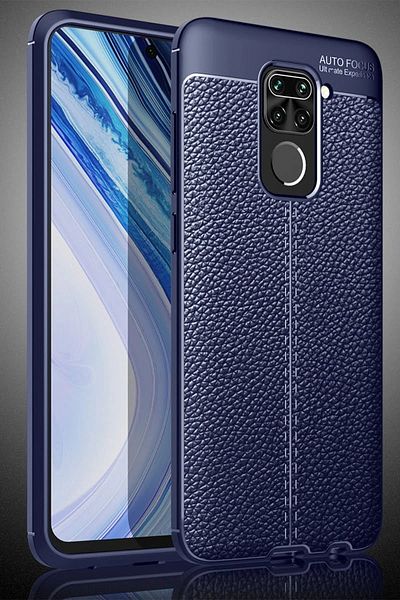 CepteToptan غطاء حماية لهاتف Xiaomi Redmi Note 9 - أزرق داكن - MKİ2412-9735