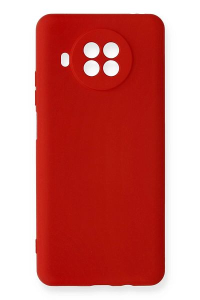 CepteToptan حافظة هاتف Xiaomi Mi 10T Lite مصنوعة من السيليكون المخملي الداخلي - أحمر - MKİ9697-9611