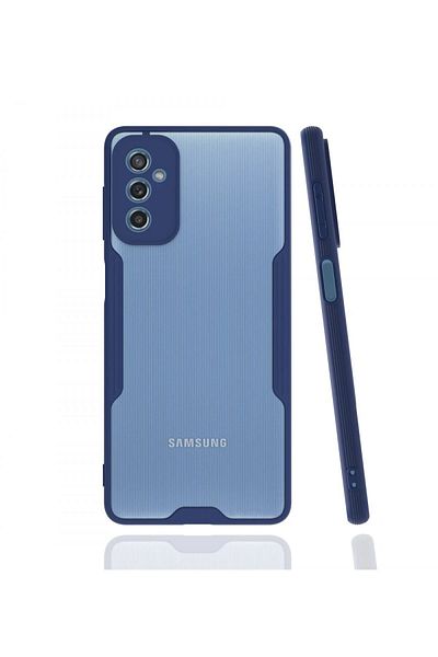 CepteToptan حافظة سامسونج جالاكسي M52 5G سيليكون بلاتينيوم - أزرق داكن - MKİ5173-6407