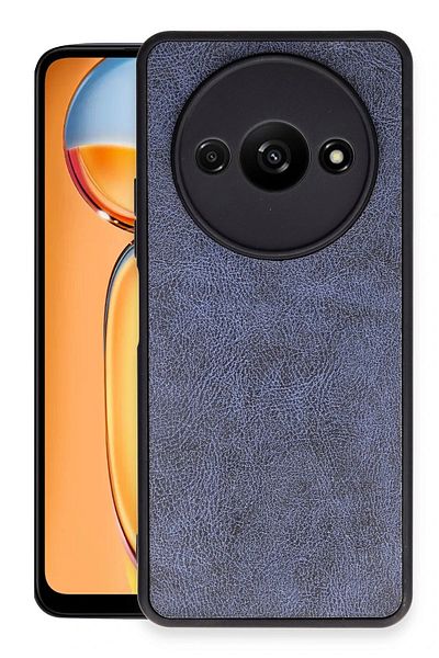 CepteToptan غطاء حماية من الجلد من Xiaomi Redmi A3 4G - أزرق داكن - MKİ4804-3021