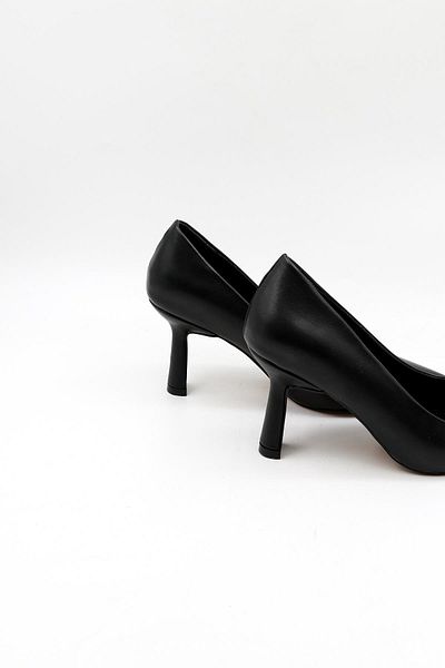Park Moda Stoned Heels Accessory Detailed Evening Dress Women's Shoes Pm537 Black Skin