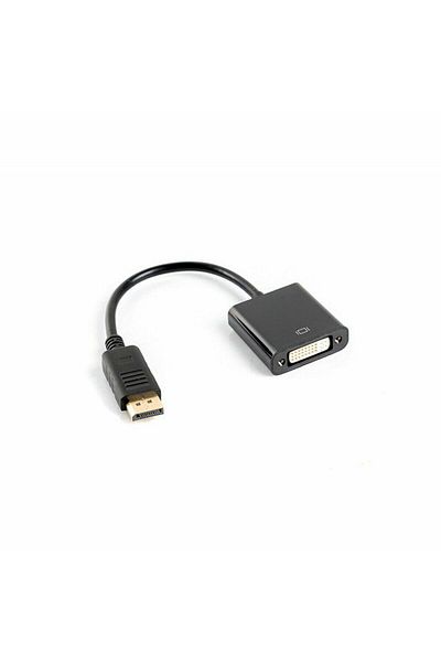 Lanberg Adapter DisplayPort la DVI, Lanberg AD-0007-BK, 10 cm, Negru