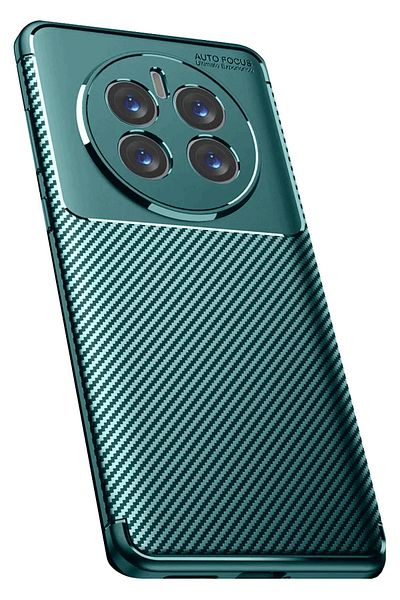 CepteToptan حافظة Realme 12 Pro Plus غطاء كربون بتركيز تلقائي - أخضر داكن - MKİ4926-5317