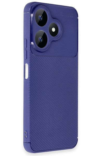 CepteToptan حافظة هاتف Xiaomi Redmi 13 4G بتصميم كربوني بتركيز تلقائي - أزرق داكن - MKİ4528-3504