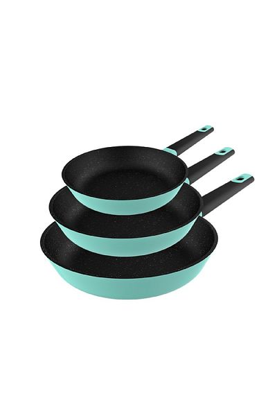 CECOTEC Aluminum frying pan set, Polka Experience, 18-22-26 cm, Teflon