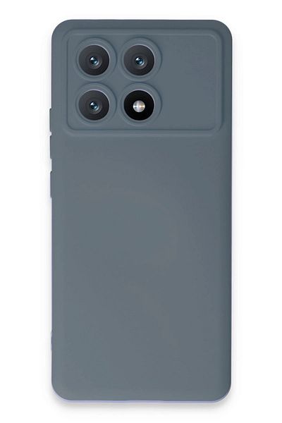 CepteToptan حافظة هاتف Xiaomi Poco X6 Pro من السيليكون المخملي الداخلي - رمادي - MKİ1468-7463