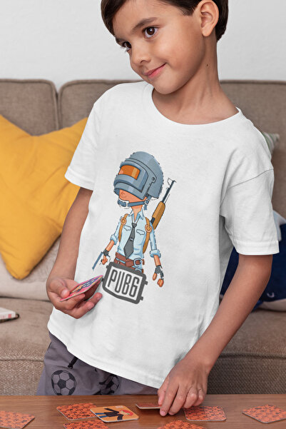 SEVBANO Pubg Printed Unisex Game Kids T-Shirt (1-12 Years)