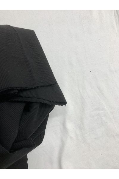 Yiğit Kumaş Black Camisole (Ribbed Ribbed) Fabric, Piece 120X130 cm