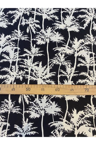 Yiğit Kumaş Linen Fabric Draped Palm Patterned