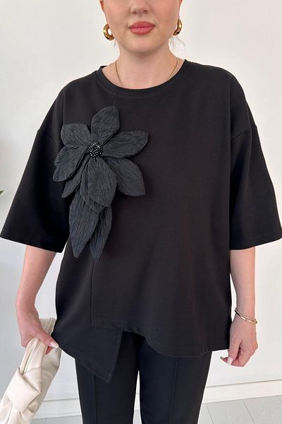 MaziButik Fake Flower Suit Black