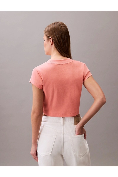 Calvin Klein Jeans Calvin klein monogram baby tee women's pink t-shirt lv047ab802-vdw
