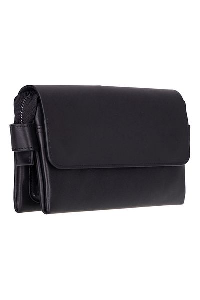 Lev Leather Genuine Leather Handbag with Magnetic Cover, Phone Compartment and Wrist Strap