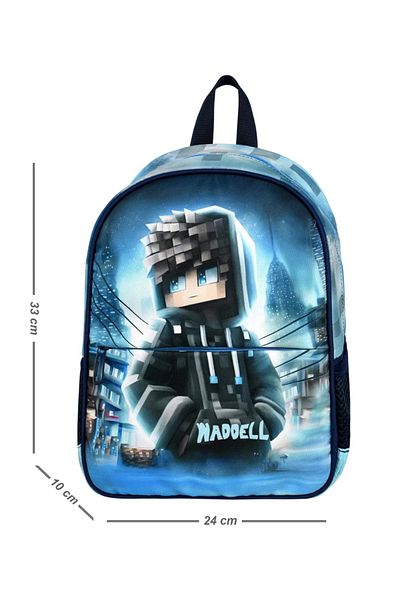 Alanç Gift Geantă pentru grădiniță cu design robot, rucsac zilnic pentru copii și cutie termică pentru prânz