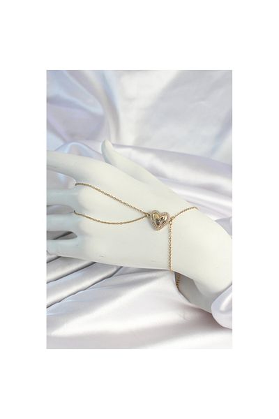 Skygo 316L Steel Chain Gold Color Heart Figured Shahmeran - Tj-Sn660