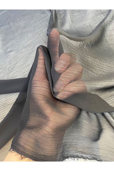 Yiğit Kumaş Black Janjan Chiffon Fabric