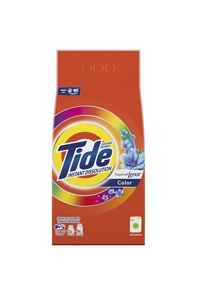 Tide Tide Touch of Lenor Color Powder Laundry Detergent, 7.5 kg, 100 washes