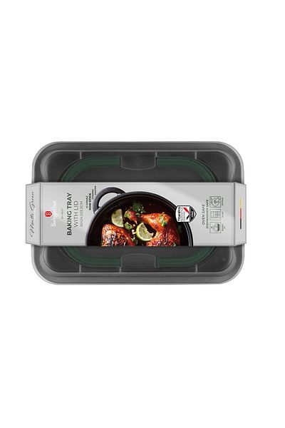 Berlinger Haus Rectangular baking tray with plastic lid, Green Matt Berlinger Haus BH 8637