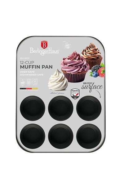 Berlinger Haus Tray for 12 muffins, Anthracite Berlinger Haus BH 8691