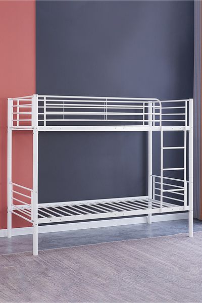 Generic Full Over Full Bunk Bed with Ladder can be Convertible into 2 Individual Bedframe for Kids 190X90CM