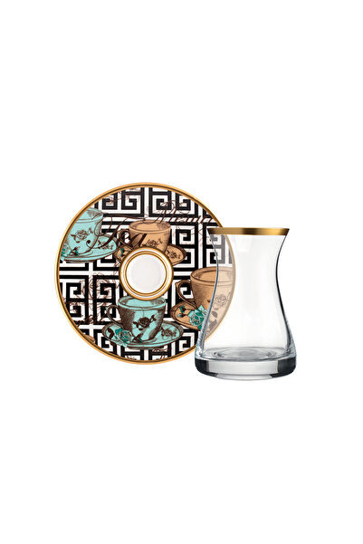 Glazze FLORA MAVİ ÇAY SETİ 12 PARÇA