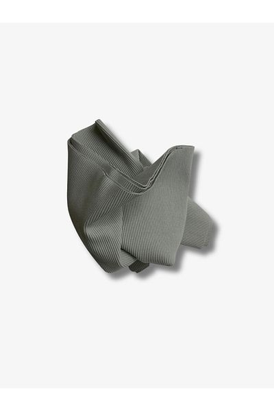 Yiğit Kumaş Gray Camisole (Ribbed Corduroy) Fabric, Piece 40X140 cm