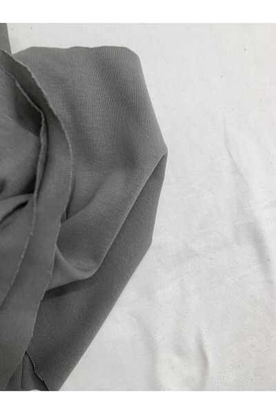 Yiğit Kumaş Rib Fabric, Piece 25X190 cm Gray Color