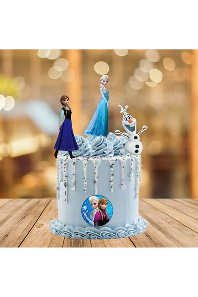 Bloom Atelier Frozen Cake Figurines, Set of 4 Cake Accessories, Cake Decoration Accessories, Cake Decorations