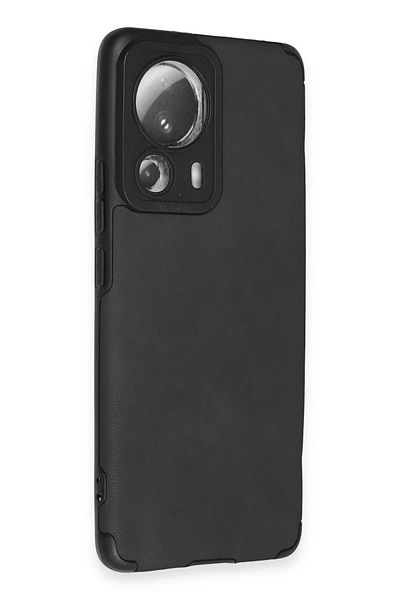 CepteToptan حافظة هاتف Xiaomi Mi 13 Lite مصنوعة من السيليكون والجلد - أسود - MKİ4899-9324