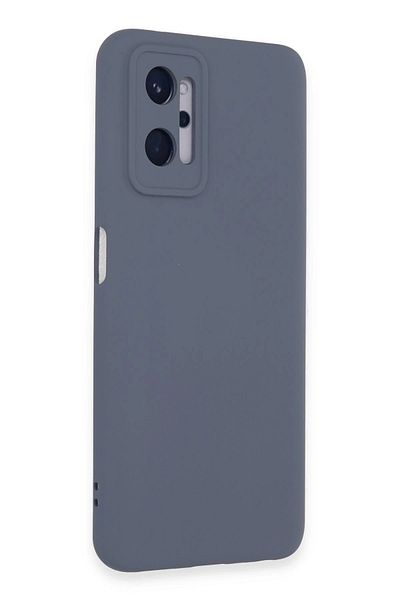 CepteToptan حافظة ريلمي 9i 4G من السيليكون المخملي الداخلي - رمادي - MKİ7620-9003