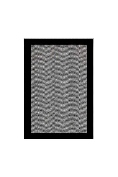 Exporgin Black Herringbone Frame 3D Digital Printing Anti-Slip Backing Carpet